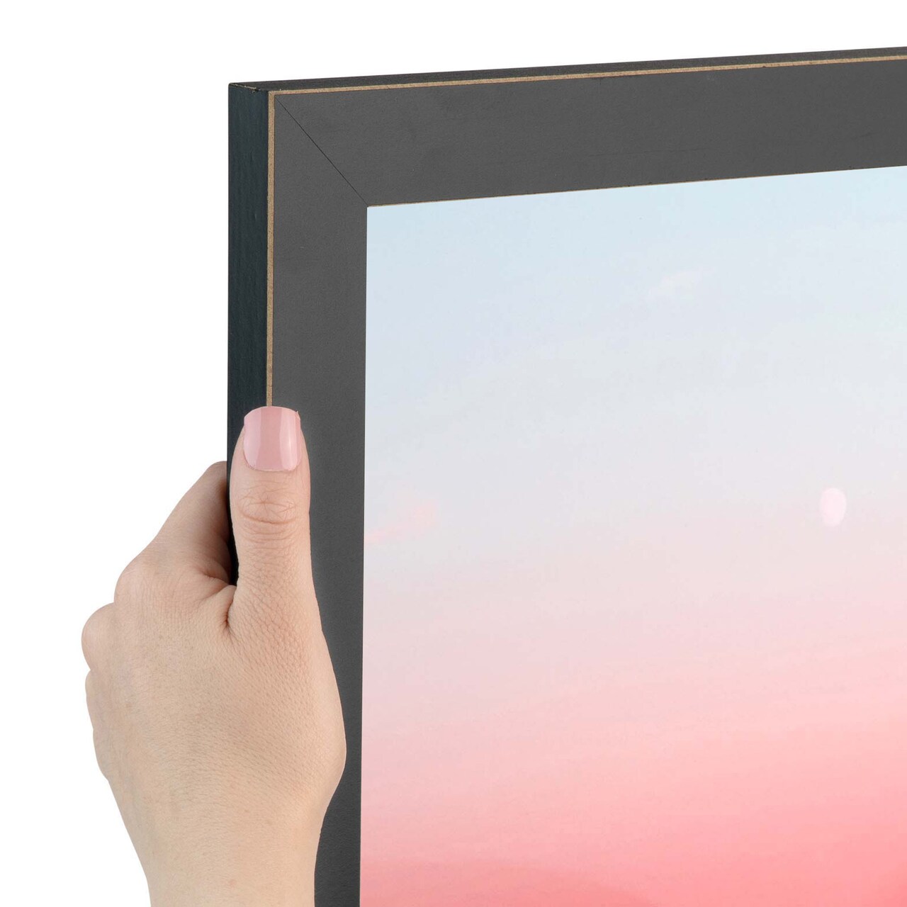 ArtToFrames 8x10 Inch Picture Frame, This 1.25 Inch Custom MDF Poster Frame is Available in Multiple Colors, Great for Your Art or Photos - Comes with Regular Glass and Corrugated Backing (WOM46-8x10)